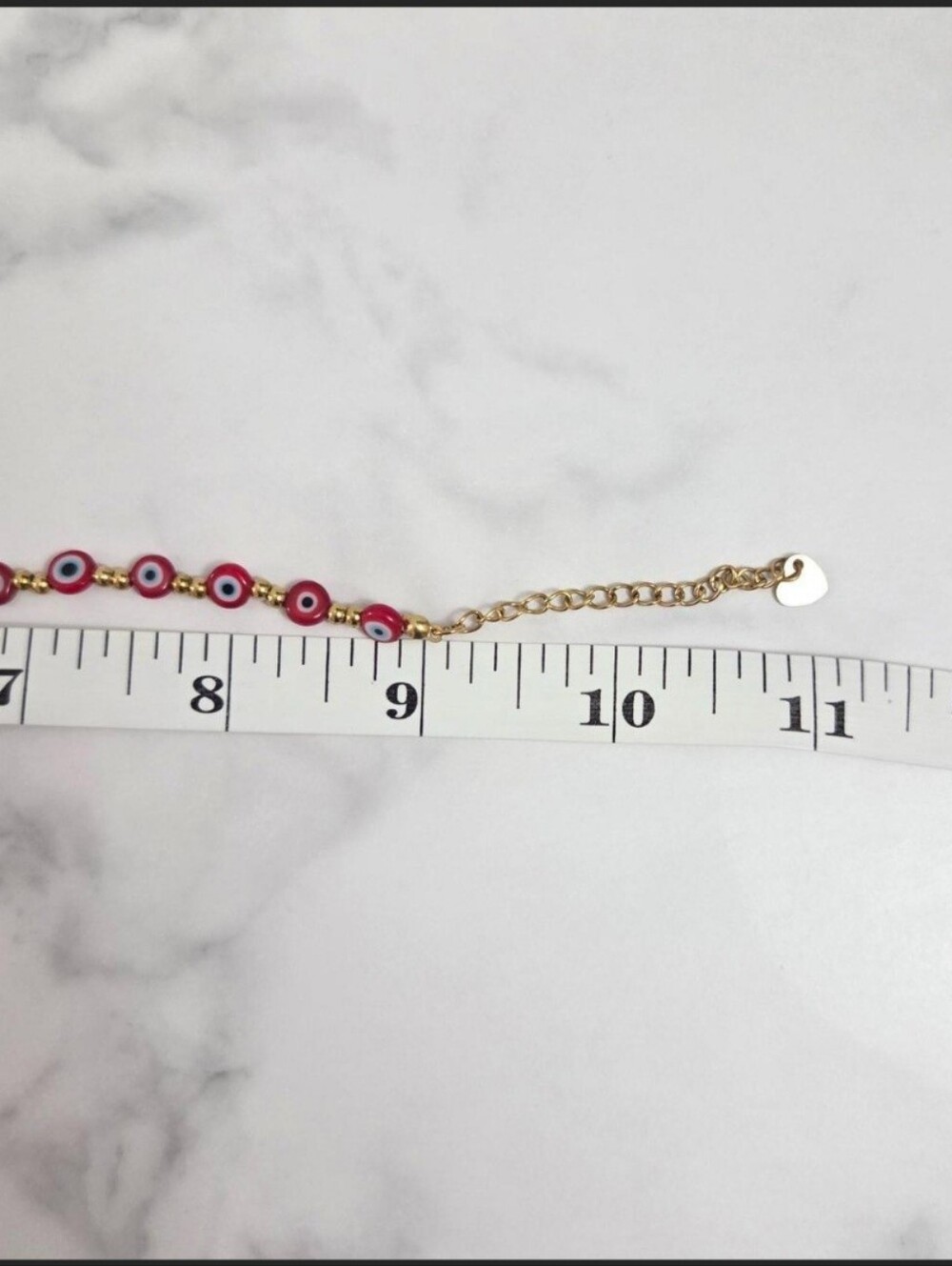Red Beaded Evil Eye Ankle Bracelet Summer Beach New Jewelry - Picture 8 of 8
